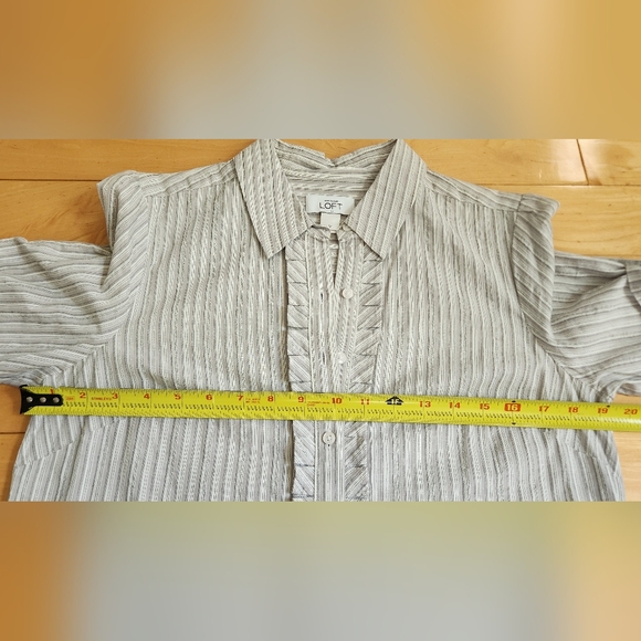 LOFT stripped cotton shirt/tunic in size M - Picture 5 of 7